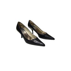 COACH Womens Amy Classic Leather Pumps Black Size 8 Minimalist Quiet Luxury